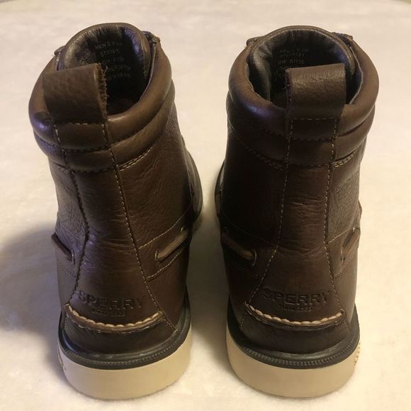 Sperry Top-Sider Bushwick Mens Dark Brown Leather Boots • Sz 9.5 - Picture 4 of 8